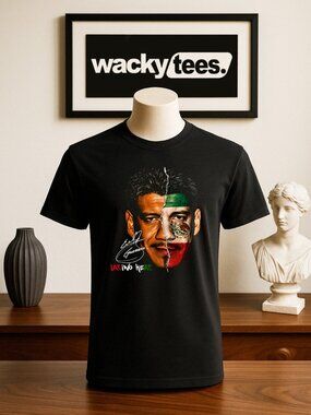 Eddie Latino Heat Guerrero Mexican Flag Face Wrestling Legend Graphic Tee Shirt